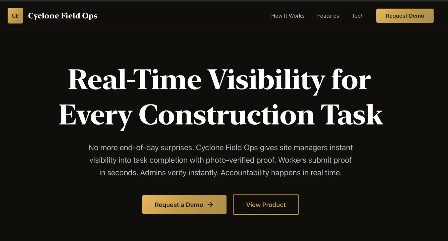 Construction Site Verification System Hero