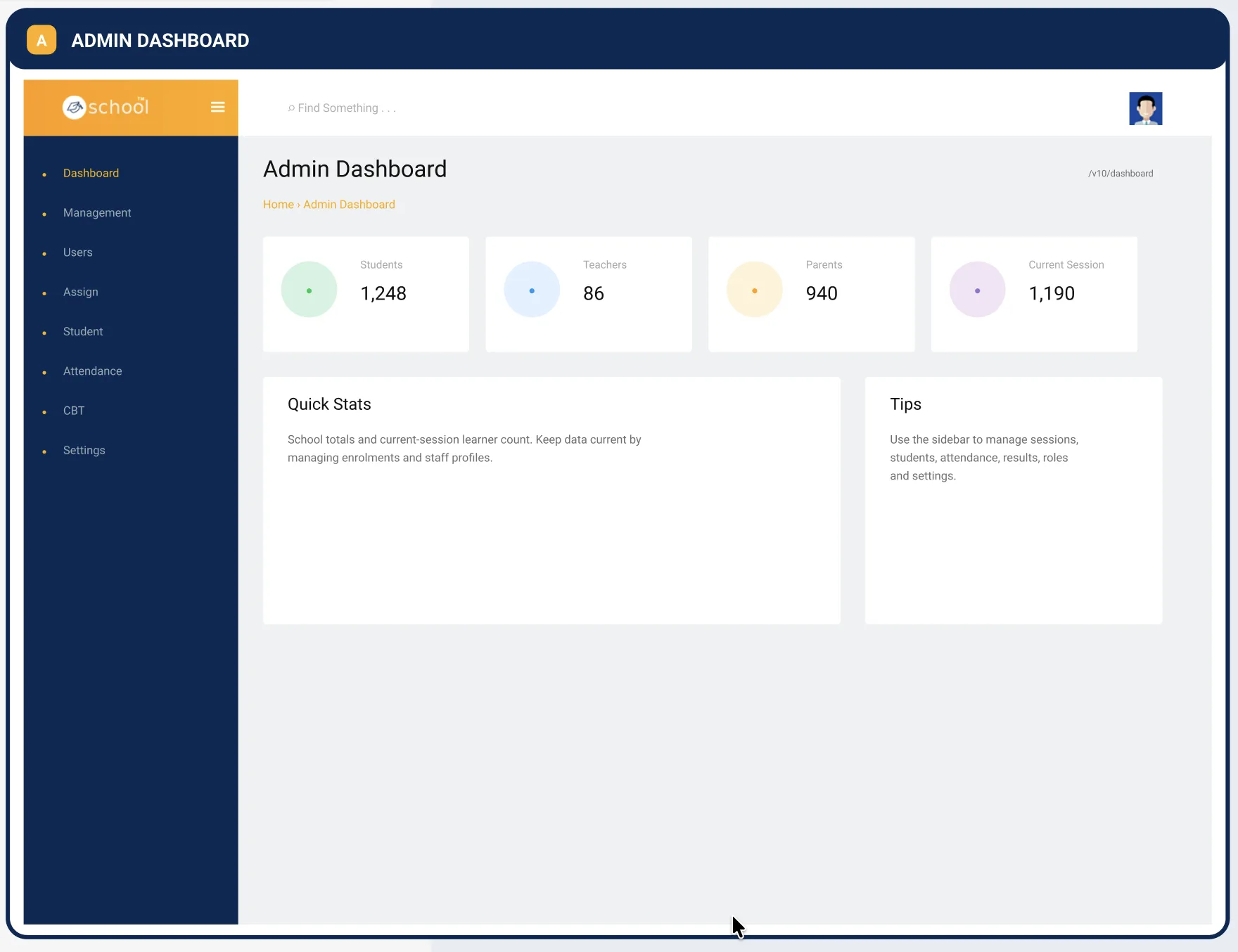 School Admin Dashboard