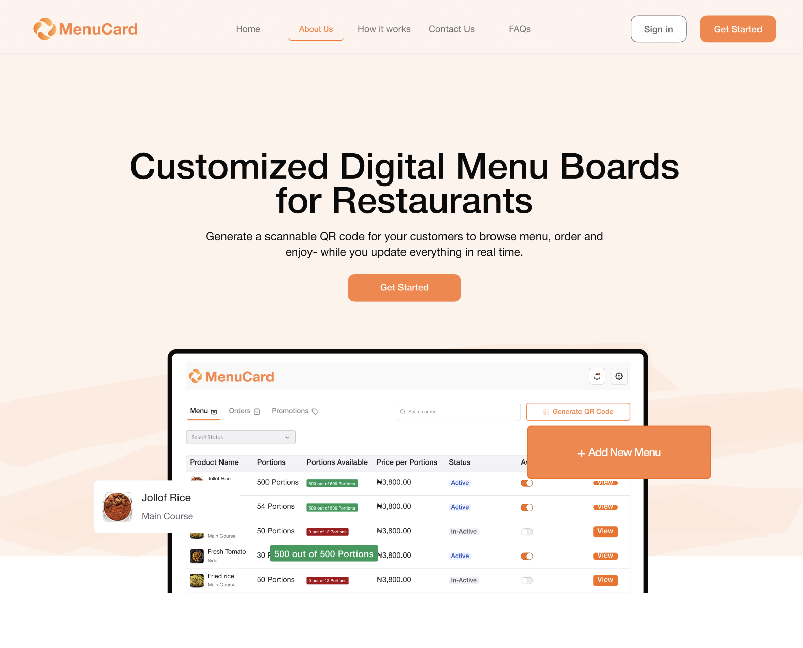 Microservice Menu Service